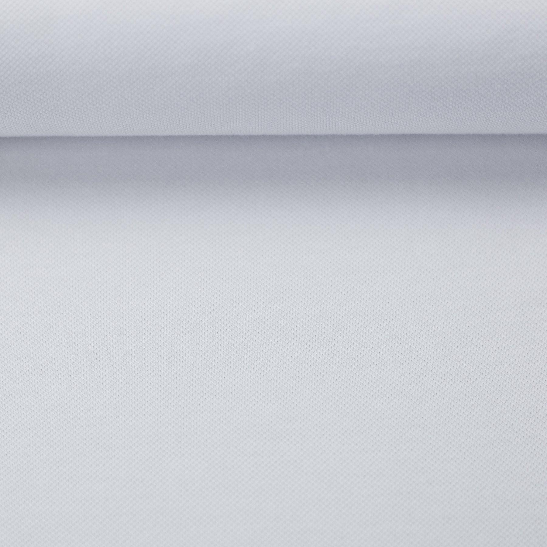 Tissu piqué de coton  pour polo blanc