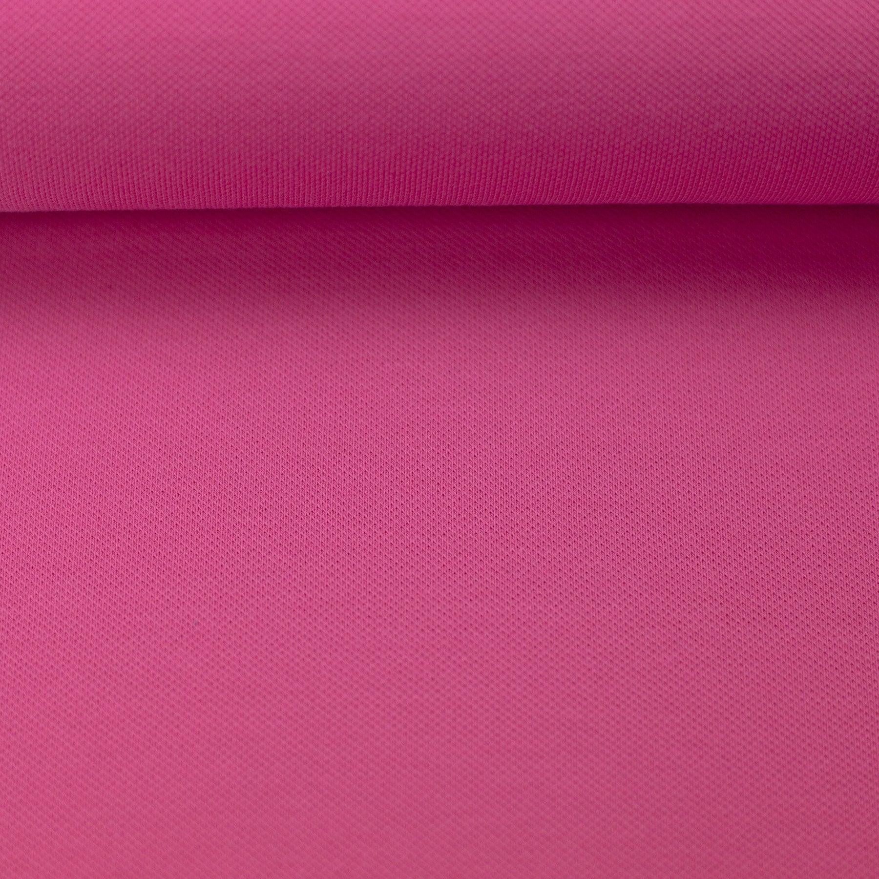 Tissu piqué de coton  pour polo rose