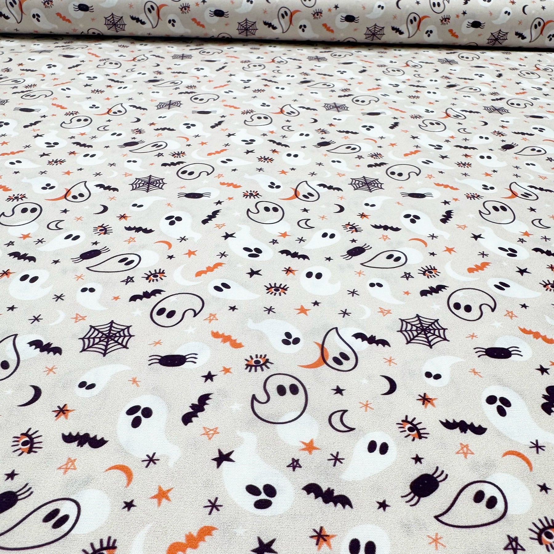 Tissu Popeline de Coton Fantôme