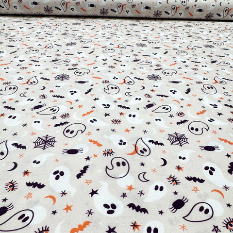 Tissu Popeline de Coton Fantôme