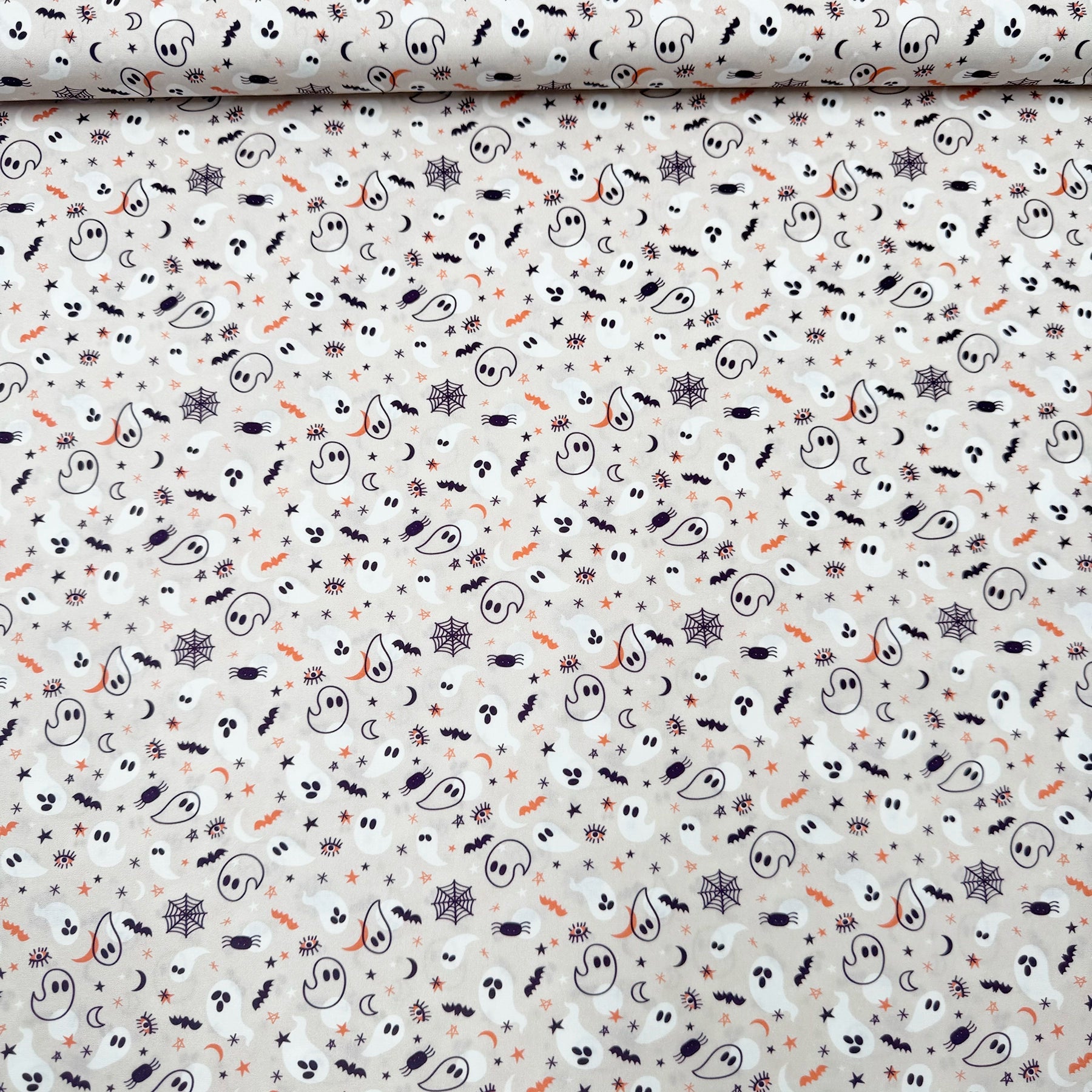 Tissu Popeline de Coton Fantôme