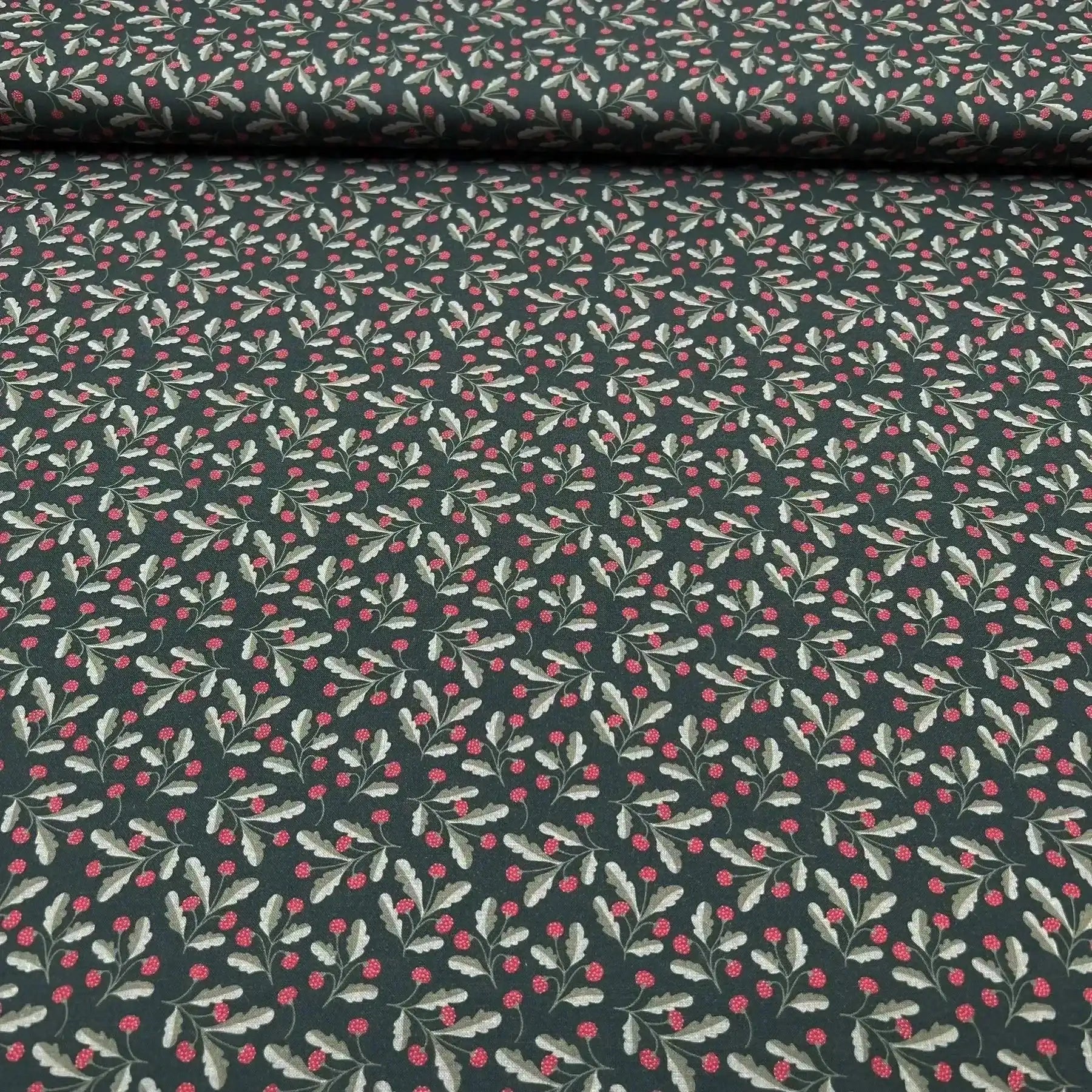 Tissu Popeline de coton fraisier