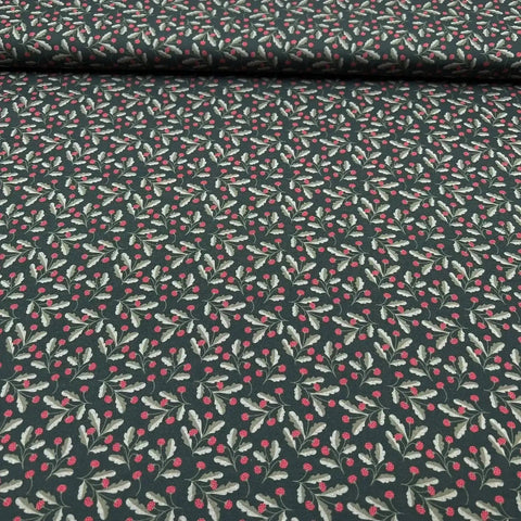Tissu Popeline de coton fraisier