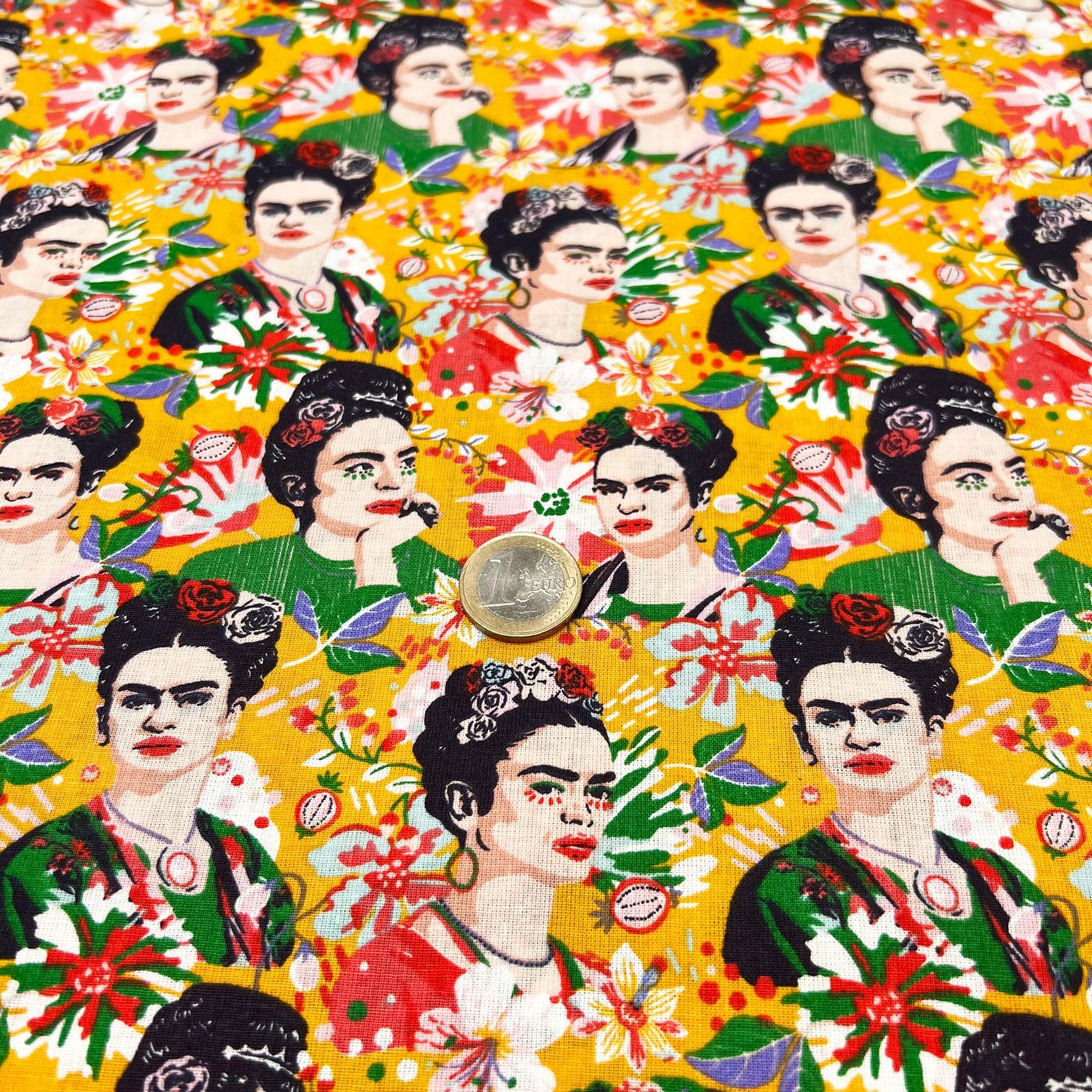 Tissu Popeline de coton Frida Kahlo