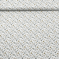 Tissu Popeline de coton petits boutons pastel