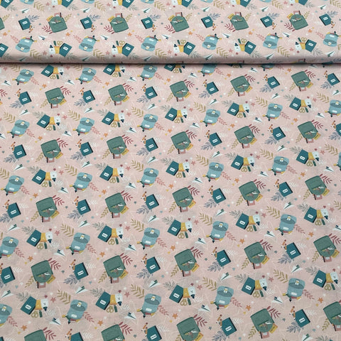 Tissu Popeline de coton rentrée des classes