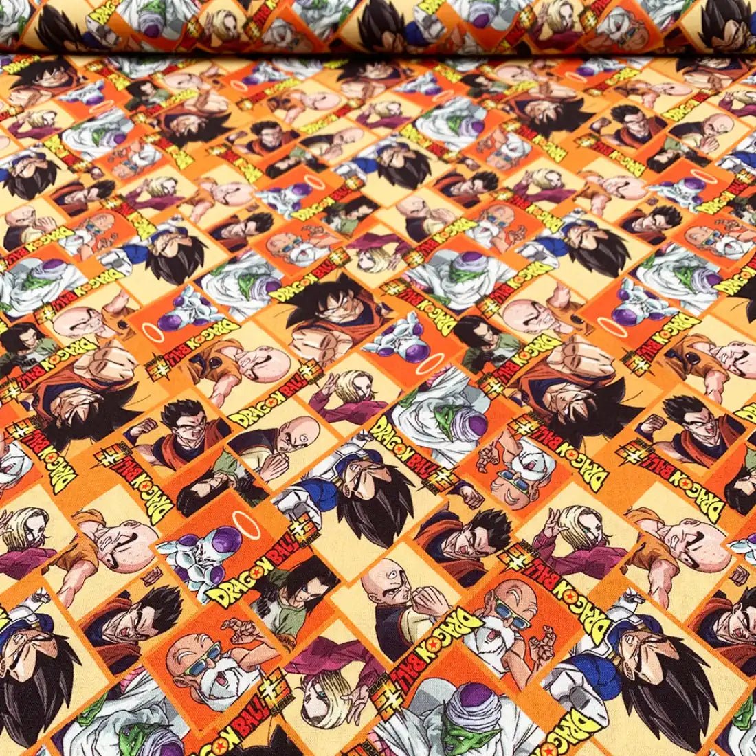 Tissu Popeline Dragon Ball Z - Héros en Action