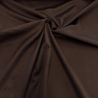 Tissu suédine stretch brun chocolat