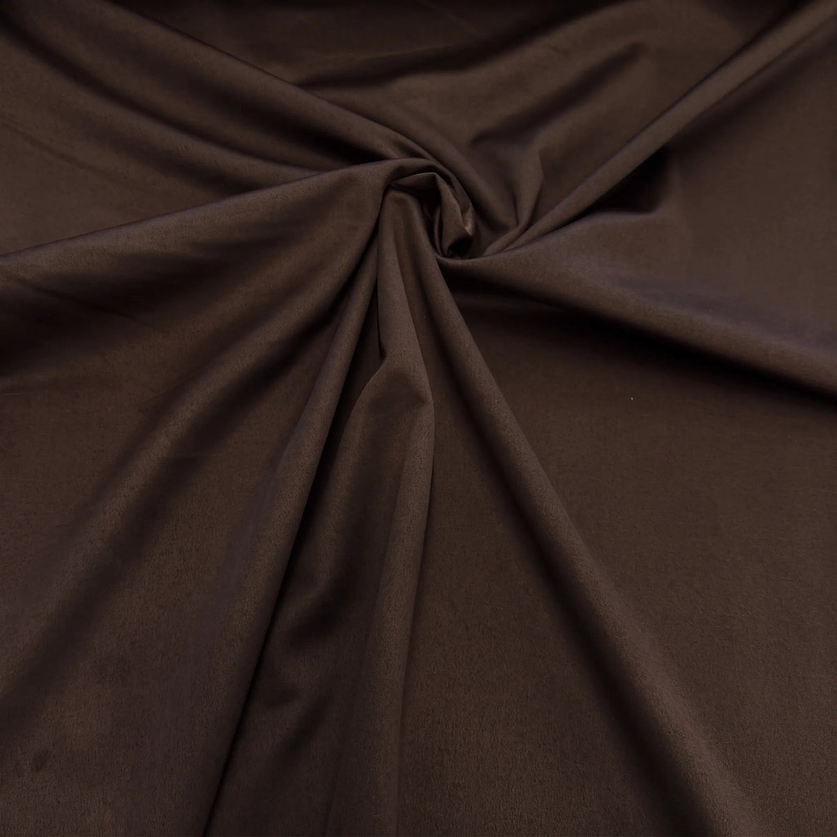 Tissu suédine stretch brun chocolat