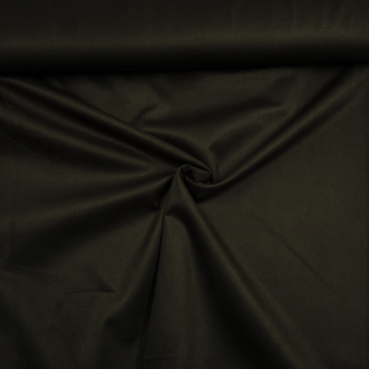 Tissu suédine stretch kaki foncé