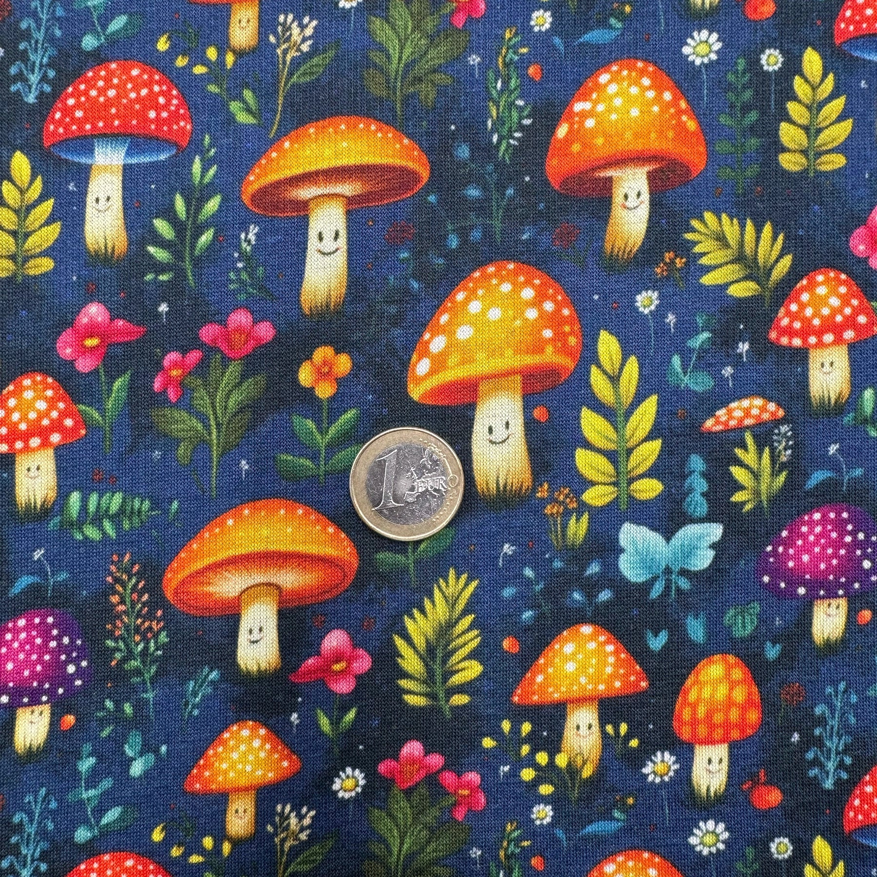 Tissu Sweat Polaire Alpine Champignon