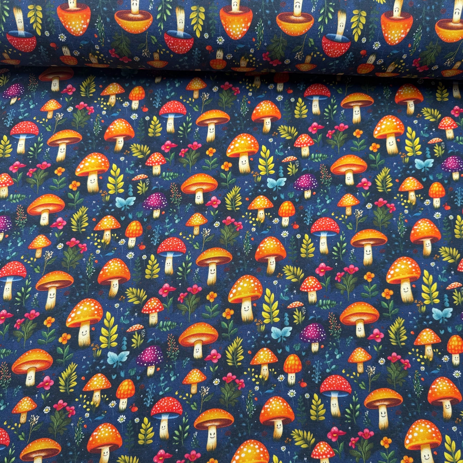 Tissu Sweat Polaire Alpine Champignon