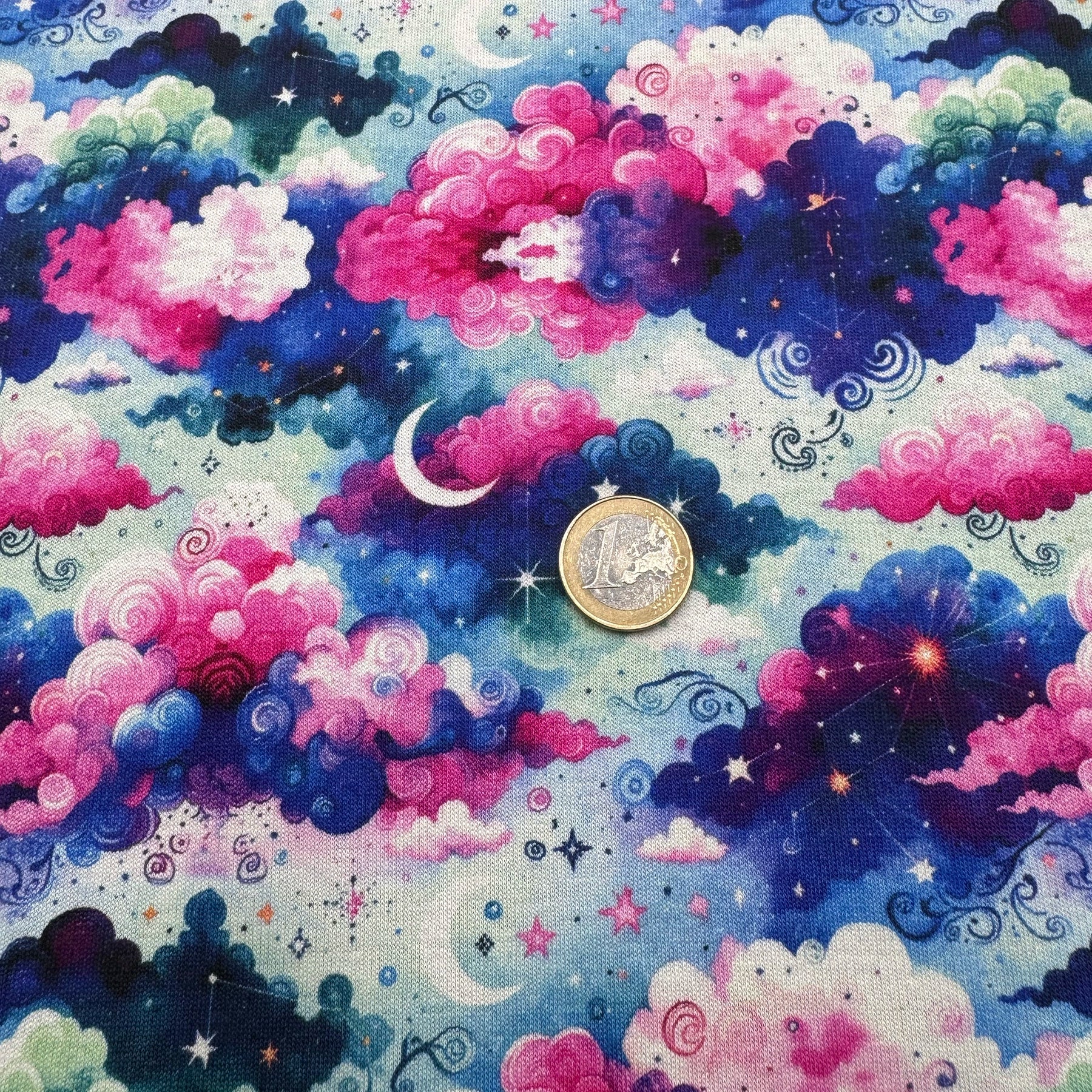 Tissu Sweat Polaire Alpine Ciel Enchanté