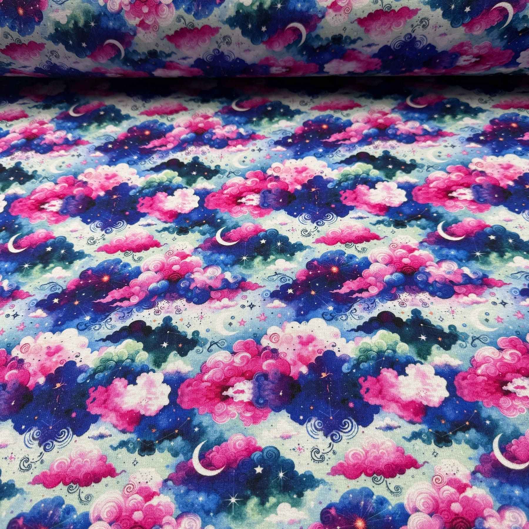 Tissu Sweat Polaire Alpine Ciel Enchanté