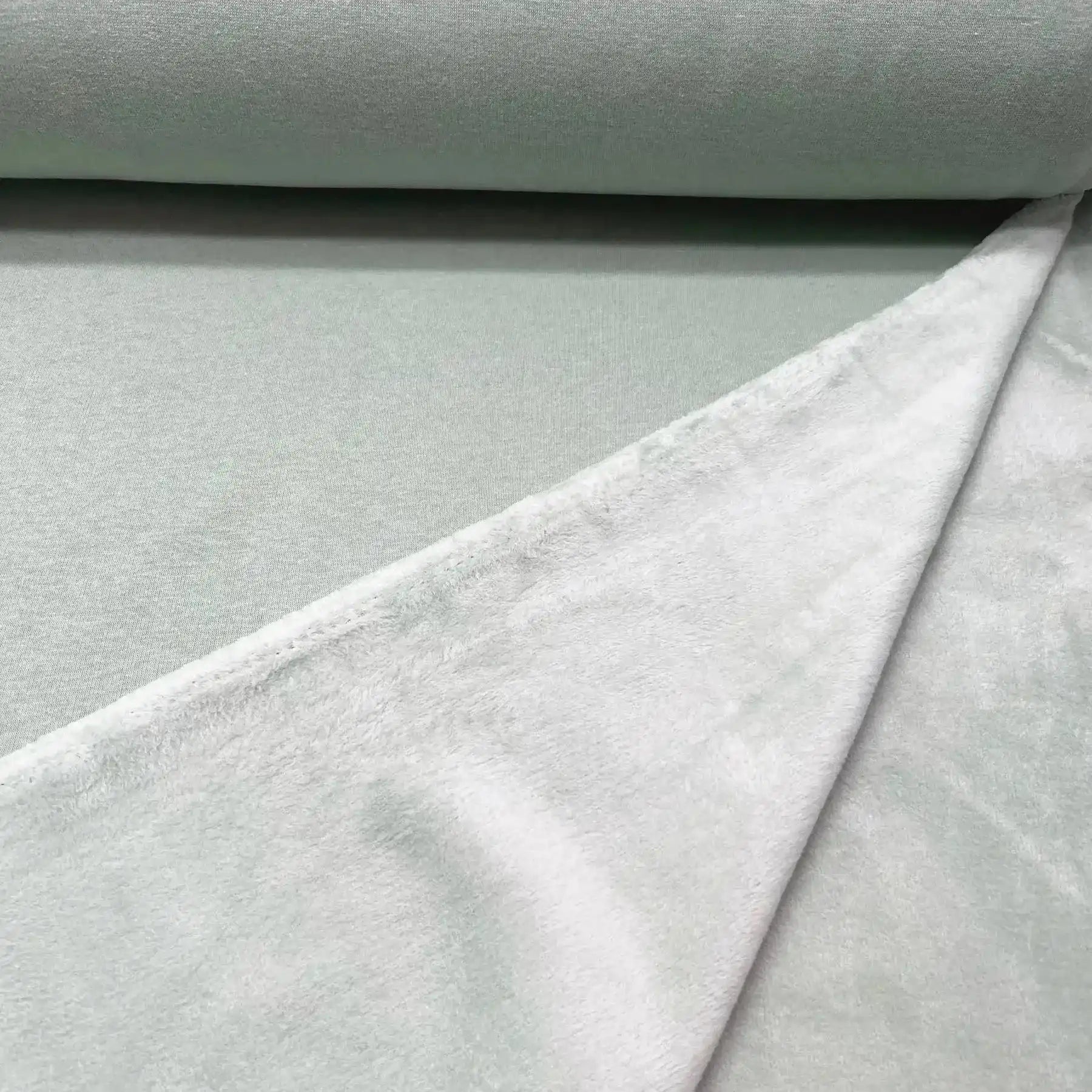 Tissu Sweat polaire alpine menthe