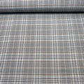 Tissu tartan style ocre taupe