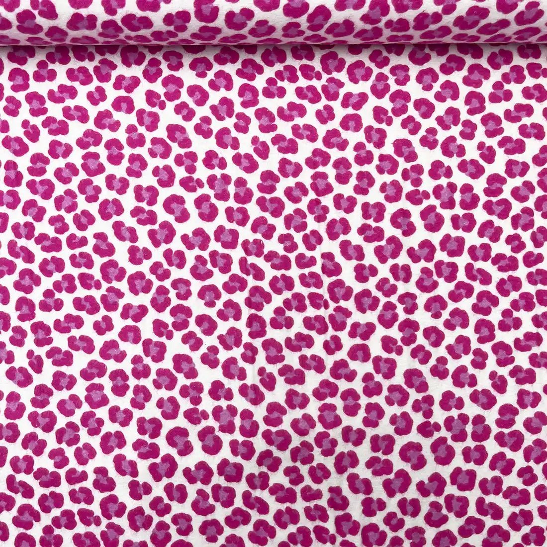 Tissu Velours Léopard Fuchsia
