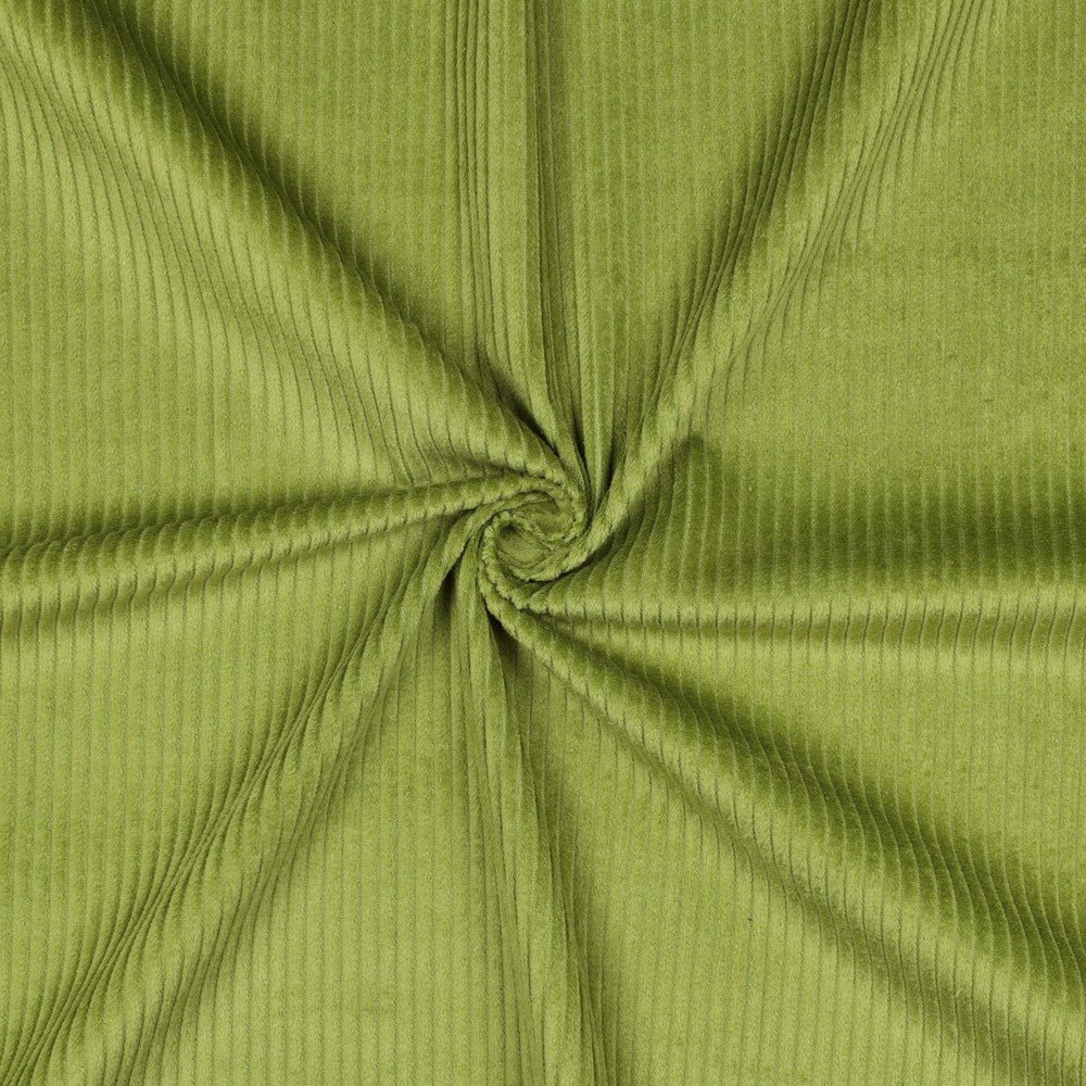 Tissu Velours Uni vert pomme
