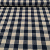 Tissu Vichy Grand Carreau Bleu Marine