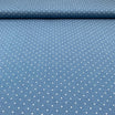 Fine cotton denim fabric with polka dots