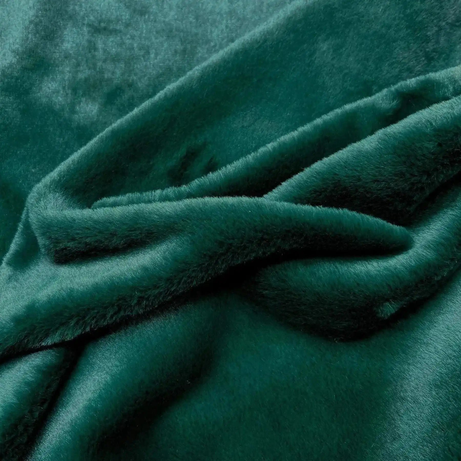 Tissus fausse fourrure vert