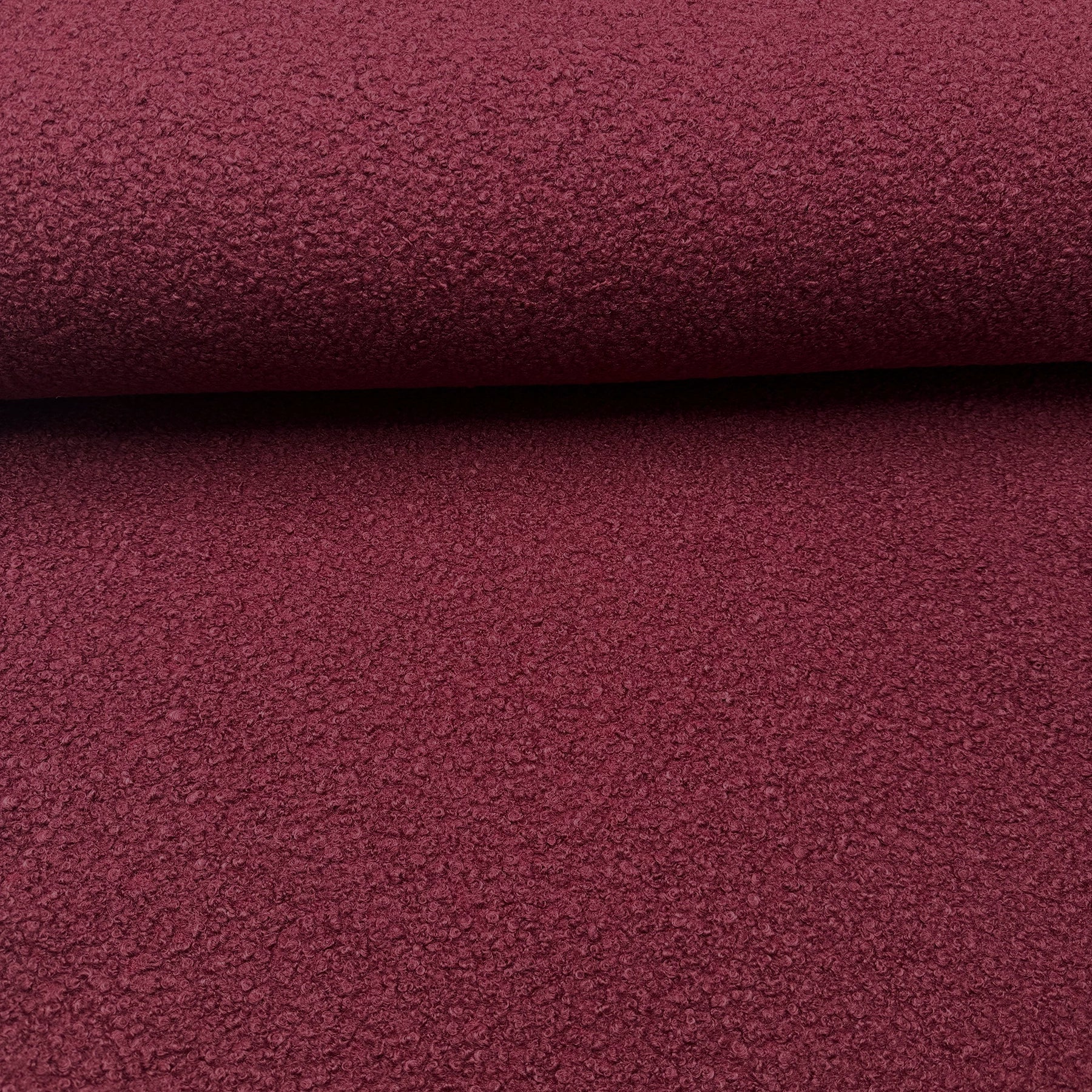 Tissu Bouclette Bordeaux