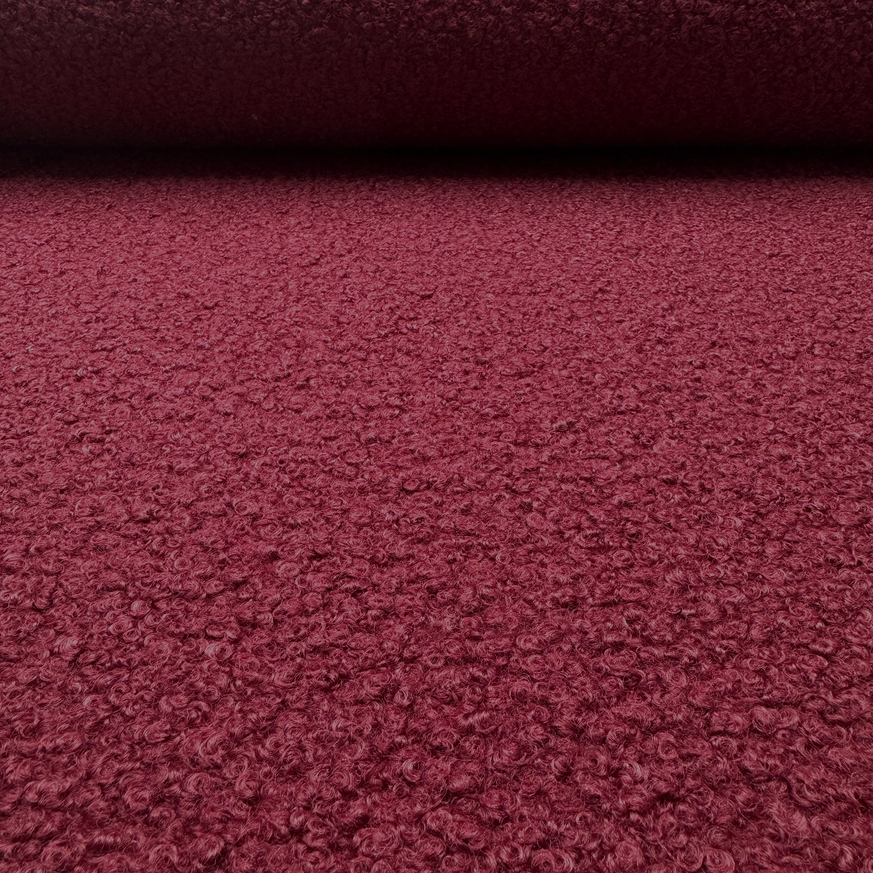 Tissu Bouclette Bordeaux