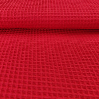 Tissus nid d'abeille rouge