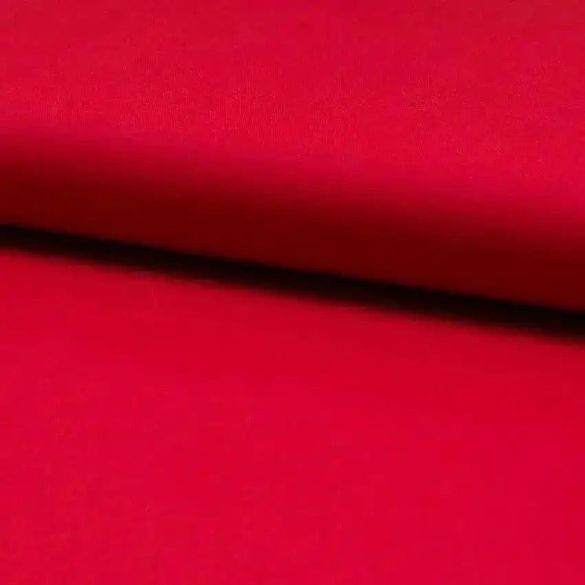 Tissus popeline de coton bio rouge