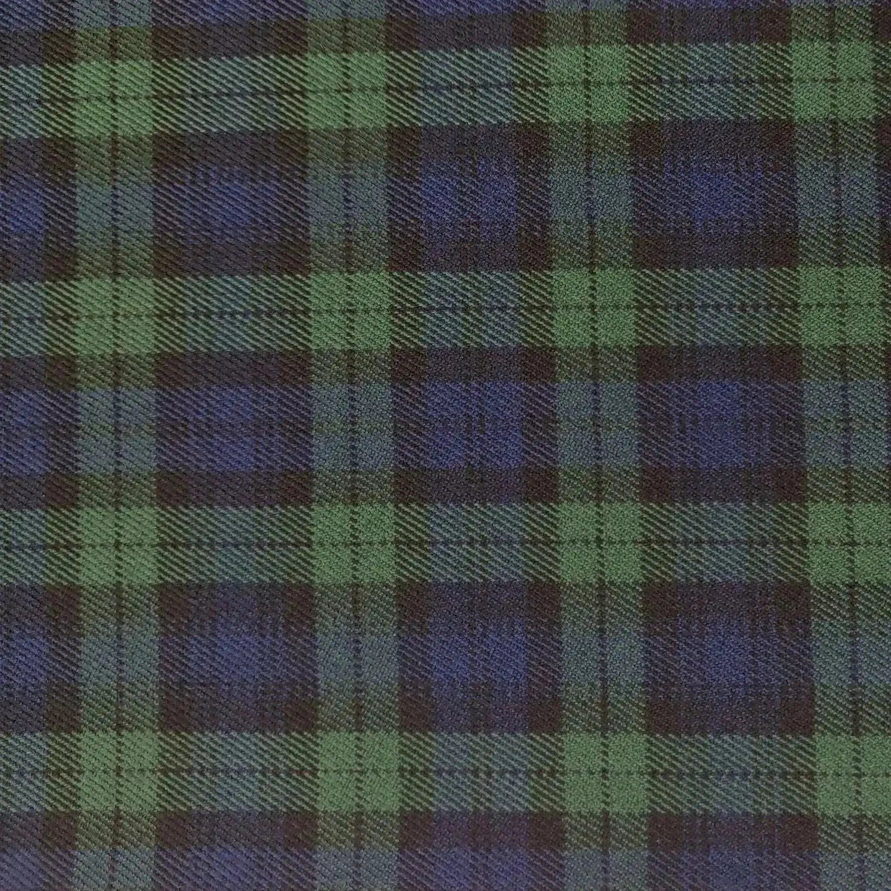 Tissus tartan vert - bleu